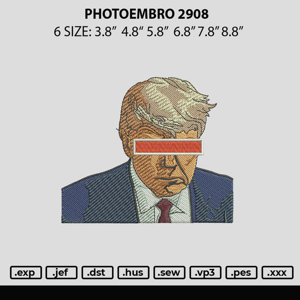 Photoembro 2908 Embroidery File 6 sizes
