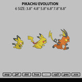 Pikachu Evolution Embroidery File 6 sizes