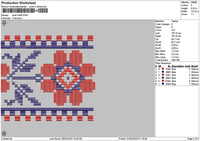 Pixel Motif 0103 Embroidery File 6 sizes