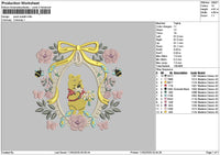 Poohflowers Embroidery File 6 sizes