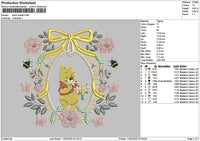 Poohflowers Embroidery File 6 sizes