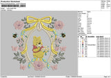 Poohflowers Embroidery File 6 sizes