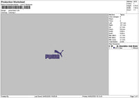 Pumatext 0102 Embroidery File 6 sizes
