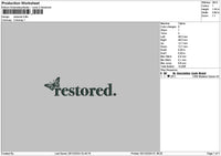 Restoredtext Embroidery File 6 sizes