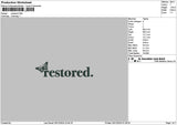 Restoredtext Embroidery File 6 sizes