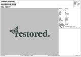 Restoredtext Embroidery File 6 sizes