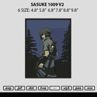 Sasuke 1009 V2 Embroidery File 6 sizes