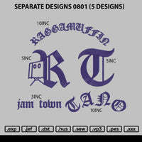 Separate Designs 0801 Embroidery 5 Designs