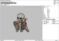 Skeleton1012 Embroidery File 6 sizes