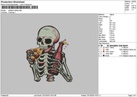 Skeleton1012 Embroidery File 6 sizes