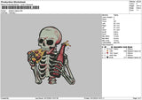 Skeleton1012 Embroidery File 6 sizes