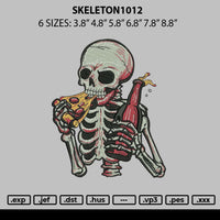 Skeleton1012 Embroidery File 6 sizes