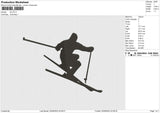 Ski Embroidery File 6 size