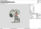 Snoopy Strawberry Drink Embroidery File 6 sizes