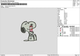 Snoopy Strawberry Drink Embroidery File 6 sizes