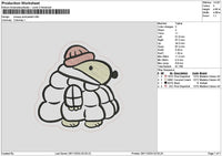 Snoopypink Embroidery File 6 sizes