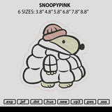 Snoopypink Embroidery File 6 sizes
