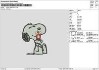 Snoopy Starbuck 02 Embroidery File 6 sizes