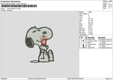 Snoopy Starbuck 02 Embroidery File 6 sizes