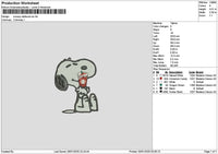 Snoopy Starbuck 02 Embroidery File 6 sizes