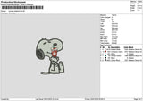 Snoopy Starbuck 02 Embroidery File 6 sizes