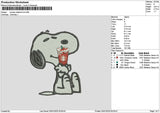 Snoopy Starbuck 02 Embroidery File 6 sizes
