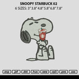 Snoopy Starbuck 02 Embroidery File 6 sizes