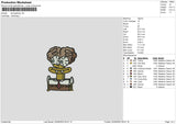 Spongebrain Embroidery File 6 sizes