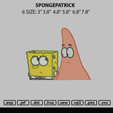Spongepatrick Embroidery File 6 sizes