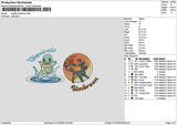 Squirtleumbreon Embroidery File 6 sizes