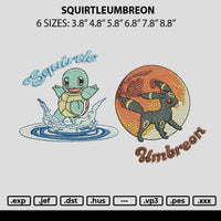 Squirtleumbreon Embroidery File 6 sizes