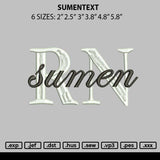 Sumentext Embroidery File 6 sizes