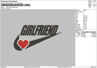 Swoosh Girlfriend Embroidery File 6 sizes