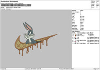 Swoosh Bunny Melt 01 Embroidery File 6 sizes