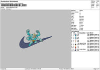 Swoosh Machamp Embroidery File 6 sizes