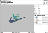 Swoosh Machamp Embroidery File 6 sizes