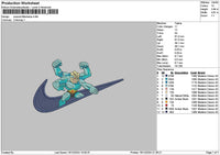 Swoosh Machamp Embroidery File 6 sizes