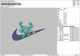 Swoosh Machamp Embroidery File 6 sizes