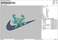Swoosh Machamp Embroidery File 6 sizes
