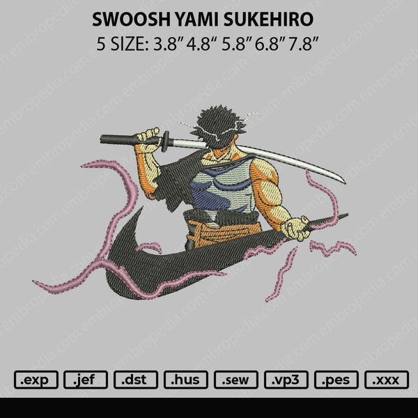 Swoosh Yami Sukehiro Embroidery File 5 sizes