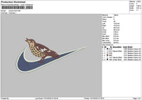 Swoosh Bird 01 Embroidery File 6 sizes