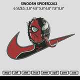 Swoosh Spider2202 Embroidery File 6 sizes