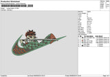 Swoosh Tanjiro V2 Embroidery File 6 sizes