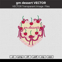 Cherries Dessert Vector