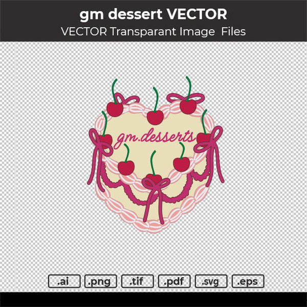 Cherries Dessert Vector