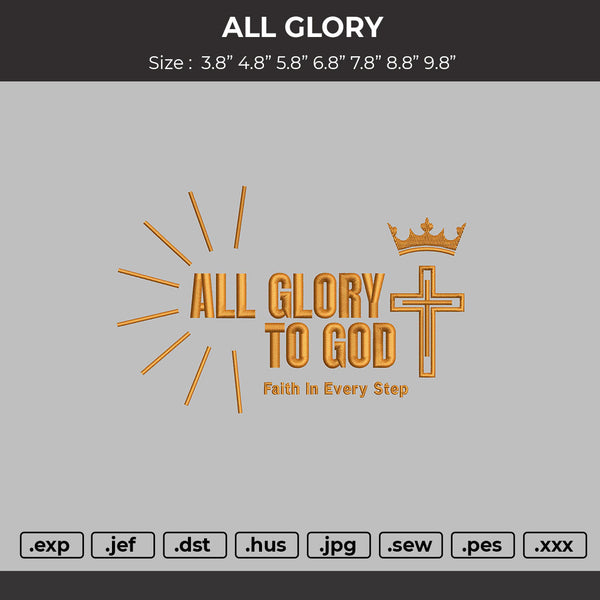 All Glory Embroidery File
