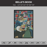 Belle's Book Embroidery File Design