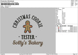 Baker Taster Text 01 Embroidery File 6 sizes