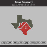 Texas Property Embroidery File Design