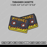 Tharsher Cassette Embroidery File 5 sizes